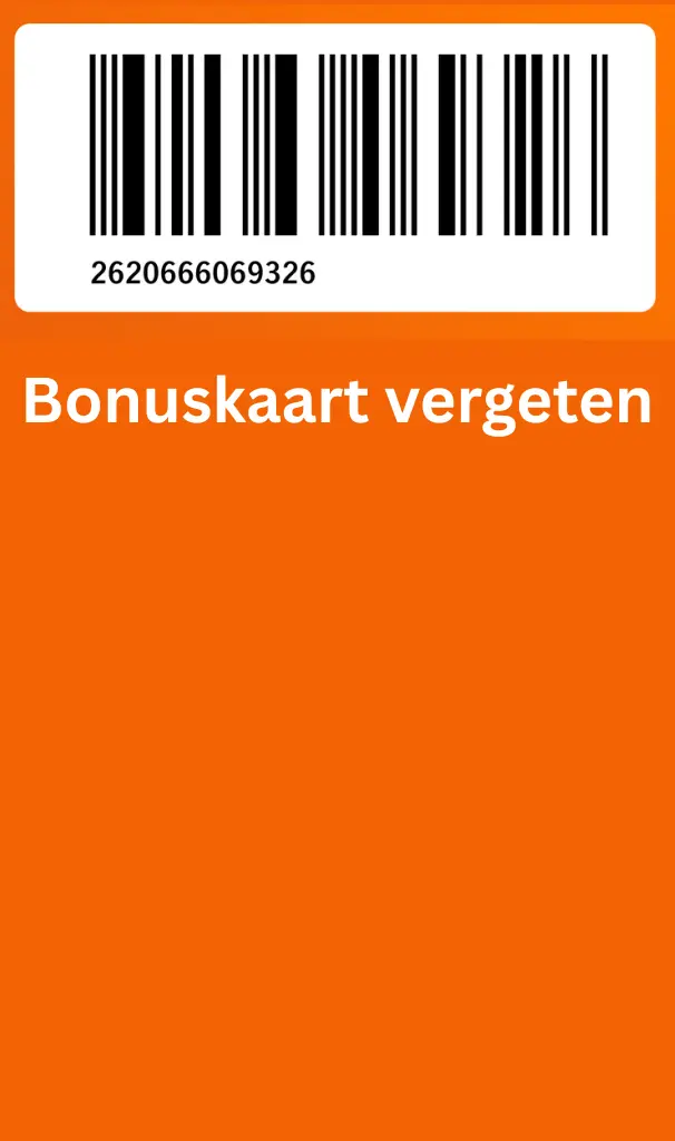 bonuskaart ah vergeten