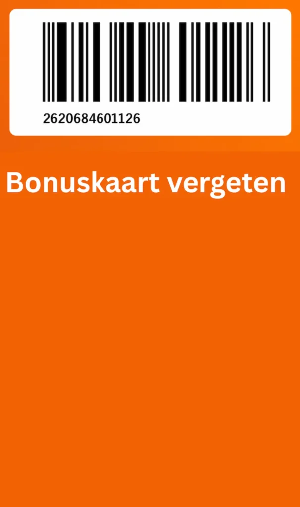 bonuskaart ah vergeten